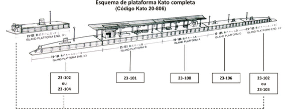 Plataforma de embarque-desembarque em ilha tipo 